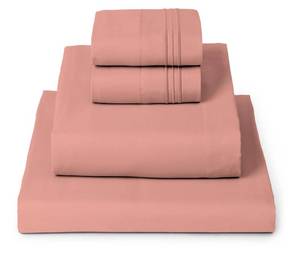 lot 2711 image: Mellanni Queen Sheets Set - 4 PC Iconic Collection Bedding - Hotel Luxury, Extra Soft, Cooling Bed Sheets - Wrinkle, Fade, Stain Resistant (Queen, Coral)