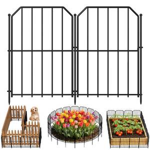 lot 3130 image: Goovilla Garden Fence, Total 10ft(L) x 24in(H) Garden Fencing Animal Barrier, 10 Pcs Rustproof Metal Wire No Dig Fence Panels, Black Decorative Garden Fences and Borders for Dogs, Flower Bed, Patio