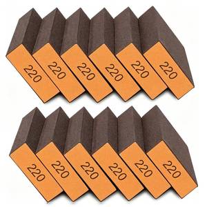 lot 3157 image: Tanbupu 12Pcs Sanding Sponge 220 Grit Fine Sanding Blocks for Drywall Metal Wood Washable and Reusable