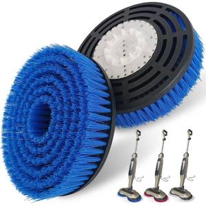 lot 3163 image: S7001 Upgraded Mop Pad Replacement Brush Heads for Shark Steam Mop S8201S7000Series Pads  Professional Cleaning and Polishing  for Tile Floors Grout Deep Cleaning Hard Floors (Blue)