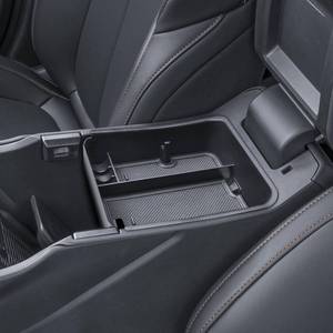 lot 3182 image: TACOBRO Center Console Organizer Compatible with 2026 Jeep Cherokee Accessories, Armrest Storage Tray Insert with Divider Shelf & USB Hole, ABS Console Organizer with Rubber (Not Fit Grand Cherokee)