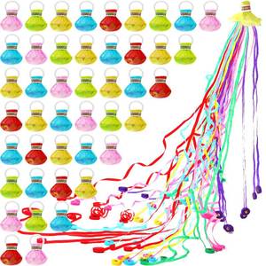 lot 3205 image: Chivao 45 Pieces Hand Throw Streamers Colorful Paper Throw Confetti Poppers for Wedding No Mess Paper Crackers Wedding Send off String Streamers