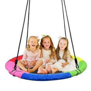 lot 3216 image: Tree Swing,Saucer Flying Swing 40 Inch for Kids,900D Oxford Waterproof, 900lbs Weight Capacity,with Adjustable Hanging Straps, for Backyard, Playground, and Camping, Gifts for Kids