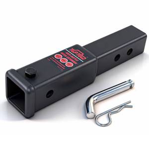 lot 3224 image: TOPTOW Trailer Hitch Extender, Fits for 2 inch Hitch Receiver, 7-inch and 8 12-inch Extension Length, with 58 inch Hitch Pin and Clip, Anti-Rattle Bolt Included