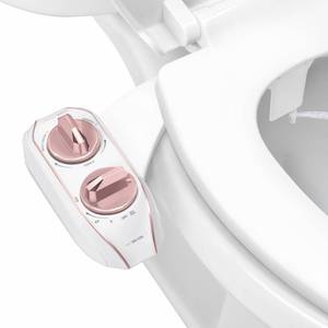 lot 3253 image: LUXE Bidet NEO 185 Plus - Dual Nozzle, Non-Electric Bidet Attachment for Toilet Seat, Patented Slide-In Install, 360° Self-Clean, EZ-Lift to Clean, Feminine &amp Rear Wash (Rose Gold)