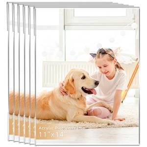 lot 3278 image: DZZ 11x14 frame Clear Acrylic 11 x 14 picture frame,High Transparent Photo Frame,frames 11x14 for Photo Poster Canvas Certificate Document Gallery,Set of 6