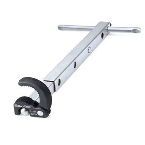 lot 3279 image: DURATECH Telescoping Basin Wrench, Sink Wrench, Adjustable 38 to 1-14 Capacity Jaw with 10 to 17 Extendable Handle, for Tight Space