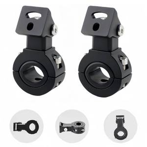 lot 3314 image: Motorcycle Spotlight Bracket, Light Bar Mounts for Driving Fog Lights, 360 Degree Adjustment Tube Clamp Mounting Bracket Fit 0.7-1.25 ATV UTV Roll Bar (2 Pcs)
