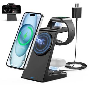 lot 3329 image: 3 in 1 Magnetic Wireless Charging Station Apple 20W Charger Stand Magnetic Wireless Charger for iPhone 16 15 14 13 12 ProPro MaxPlusMini AirPods 23Pro iWatch Ultra87SE65432 (3 in 1)