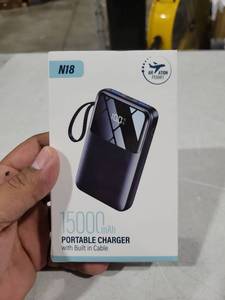 lot 3333 image: N18 15000mAh Portable Charger with Built in Cable