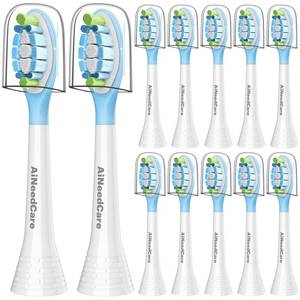 lot 3334 image: 12 Pack Toothbrush Replacement Heads for Philips Sonicare, Electric Brush Heads Compatible with Phillips Sonic Snap-on Care Head (White)