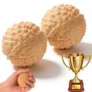 lot 3338 image: HAEZU 2Pcs Spiky Massage Ball for Labor,Professional Wooden Labor Massage Balls Set for Labor Pain,Pregnancy Essentials for Women (Hand,Foot,Back)