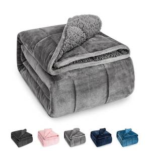 lot 3351 image: Sivio Weighted Blanket for Adult, 15 lbs Sherpa Heavy Blanket with Soft Flannel Reversible, Queen Size, Extra Warm Cozy Fluffy Weighted Blanket, 60x80 Inches Dual Sided Grey