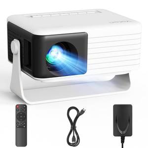 lot 373 image: 360° Rotating &amp Auto Keystone Yoton Y3 Mini Projector, 2026 Upgraded Portable Projector for Bedroom, 50% Zoom Small Movie Projector for phone, Compatible with iPhoneAndroidTV StickHDMIUSBTF Card