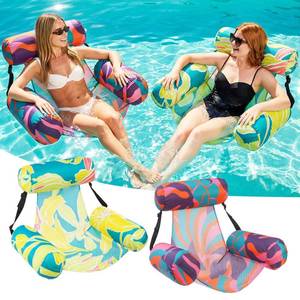 lot 3414 image: Inflatable Pool Float Chair - 2 Pack Pool Floats Adult Heavy Duty, Water Floating Lounge Chairs, Blow up Floaties Adults for Summer Fun Party Lake Beach