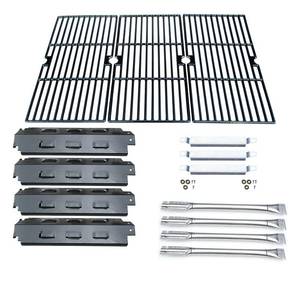lot 3422 image: Direct store Parts Kit DG158 Grill Burner & Carryover tubes & Heat Plate & Cast Iron Cooking Grid Replacement for Charbroil 463420507, 463460508 463420509, 463460710 463460711 463460712 Gas grill
