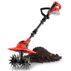 lot 3424 image: GELIDALITE Cordless Tiller Cultivator 9-Inch Width 7-Inch Depth, Compatible with Milwaukee 18V, Battery Powered Garden Cultivator for Garden Flower beds, Tool Only-Battery & Charger not Included