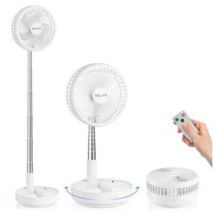 lot 3432 image: Belife X8 Portable Fan, Cordless 7200mAh Battery Operated Oscillating Fan, USB Rechargeable Desk Floor Fan with Remote, Foldable Telescopic Fan for Home Bedroom Sleeping Office Camping Travel (White)