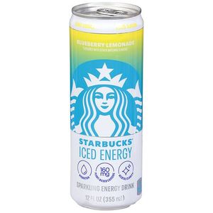 lot 3455 image: Starbucks Iced Energy Zero Sugar Sparkling Energy Drink Blueberry Lemonade - 12.0 fl oz 12 pack