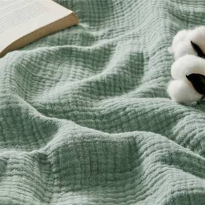 lot 3570 image: Bedsure 100% Cotton Muslin Throw Blanket Large 50x70 Inches - 4-Layer Breathable and Lightweight Thin Soft Summer Gauze Muslin Blankets for Adults, Sage Green, Boho Cotton Throw for Couch