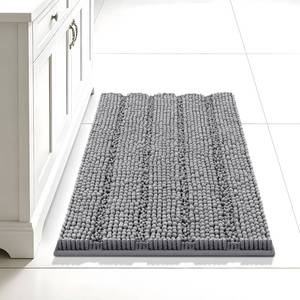 lot 3571 image: Bcoimo 24x17 Chenille Bath Mat Non-Slip with Backing Bath Rug Ultra-Absorbent and Machine Washable Bathroom Mat Quick-Dry Design. Ideal for Bathroom and Tub Areas