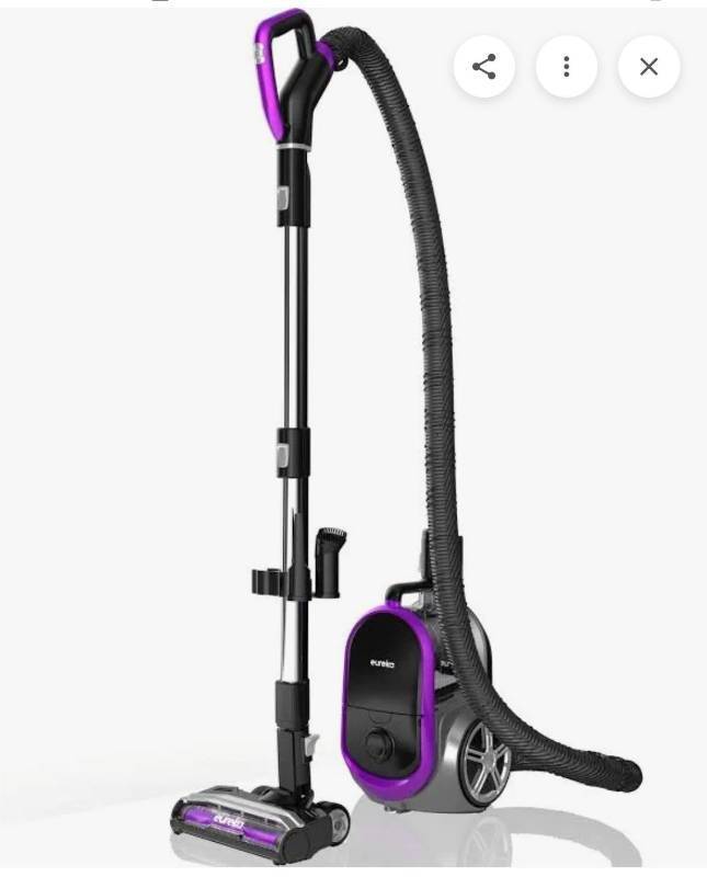 lot 10692 image: Eureka Canister Vacuum Cleaner with Hose and Attachments - Retail $150