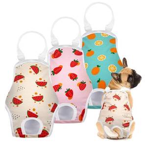 lot 17336 image: 3 Pack Washable Female Dog Diaper Onesie Sanitary Pantie with Adjustable Suspender, Fixed Doggie Diapers, Super Absorbent Leakproof for Dog in Heat Cycle Large - Retail $20