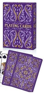 lot 17343 image: Playing Cards, Deck of Cards 1 Pack, Standard Playing Cards for Adult, Premium Poker Card Set, Deck of Playing Card for Blackjack, Euchre, Canasta, Family Game Night, Party Table Games (Purple) - Retail $8