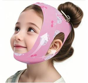 lot 17359 image: Anti-Snoring Chin Strap for Sleeping Kids, Professional Anti-Snoring Solution, Highly Breathable and Elastic, Adjustable Size, Suitable for Teens, Children and Petite Adults (Pink Cartoon) - Retail $20