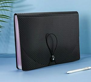 lot 17389 image: Expanding Folder 12 Pocket 2 Pack Expansion Folder with Tabs A4 File Pocket Letter Size Organizer Expandable File. - Retail $20