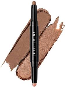 lot 17440 image: Bobbi Brown Dual-Ended Long-Wear Cream Shadow Stick  Swipe & Go Cream Eyeshadow Stick  24-Hour Wear for Effortless Eyes, 0.06 Ounce 01 Heat RayBiscotti (Heat Ray A shimmering golden copper, shimmer Biscotti A warm beige brown, matte) - Retail $43