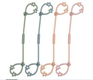 lot 17465 image: Toy Straps for Baby, 4 Pack Adjustable Stretchable Sippy Cup Straps, Sippy Bottles or Pacifier to Stroller, Highchair, Car Seat, Hanging Basket (4Pack, SageEtherBlushMuted) - Retail $7
