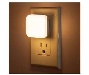 lot 17466 image: LED Night Light Plug into Wall, 2 Pack, Nightlights With Light Sensor Dusk to Dawn, 0.5W Square Plug in Night Lights for Kids, Warm White Night Light for Travel Bathroom Bedroom Kitchen - Retail $15