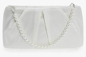 lot 17467 image: Evening Bag Women Wedding Party Handbag Small Dressy Formal Purse Pleated Satin Clutch - Retail $30