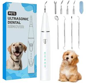lot 17471 image: Plaque Remover for Teeth, Pet Ultrasonic Cleaner, Dog Plaque and Tartar Remover with LED Light, Dog Teeth Cleaning Dental Care Kit for Tartar and Stains, Suitable for Dogs and Cats. MISSING MAIN TOOL. - Retail $27
