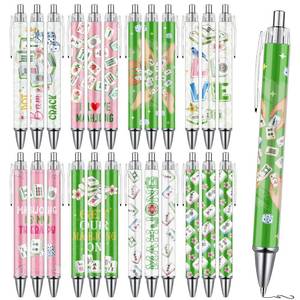lot 17484 image: Mahjong Ballpoint Pens Gifts - 24 Pcs Mah Jong Lovers Gifts for Women Men Chinese Funny Retractable Ball Point Pens Set for Home Office School Family Birthday Mahjong Party Favor - Retail $13