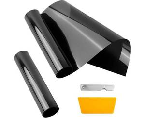 lot 17488 image: 2PCS 59.06X5.91 Inch Car Window Tint Film Kit 5% VLT,Anti-Glare Car Front Windshield Tint Strip with Knife & Scraper,Cuttable Automotive Window Tints Kit Cars. - Retail $9