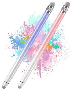 lot 17517 image: Bopomofo 2PCS Stylus Pens for Touch Screens,Stylus Pen for iPhoneiPadTablet AndroidMicrosoft Surface,Compatible with Touch Screens(White PinkWhite Purple) - Retail $7