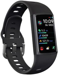 lot 17527 image: FITVII FINO 2 Slim Fitness Tracker, Smart Watch with Blood Oxygen, Sleep Monitor, 247 Heart Rate & Blood Pressure, IP68 Waterproof Health Activity Trackers with Calories Step Counter for Women Men - Retail $37