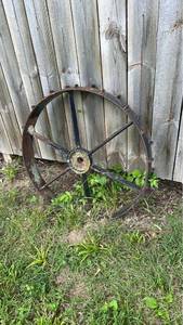 lot 40478 image: Cast Iron Farm Implement Wheel