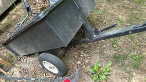 lot 40483 image: Poly Dump Cart Lawn Tractor Trailer