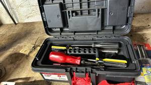 lot 40506 image: 13-Inch Toolbox Set with Hand Tools and Loctite Epoxy
