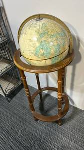lot 60538 image: Replogle 12-Inch World Globe on Wood Floor Stand