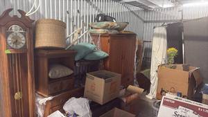 Complete Storage Unit Contents | Furniture, Grandfather Clock, Guitar & Household Goods | Olathe, KS | Est. Retail $3,500