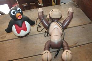 lot 1591 image: Interactive Pets Monkey & Penguin untested