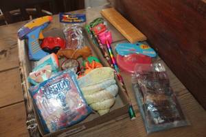 lot 1602 image: Flat of Misc. Toys, Yo-Yos and More