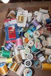 lot 1608 image: Spools of Thread and More