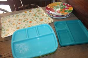 lot 1617 image: Plastic Picnic Trays and More