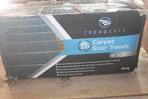 lot 1646 image: NIB Carpet Stair Treads