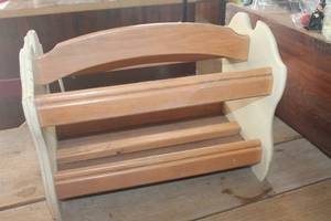 lot 1662 image: Wood Magazine Rack